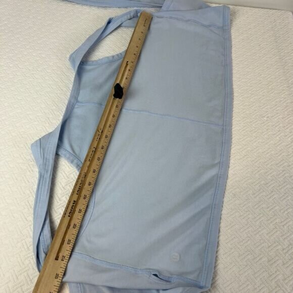 Lululemon Athletica Women's Large Blue Wrap Sleeveless Cropped Lounge Top Tank - Picture 9 of 12